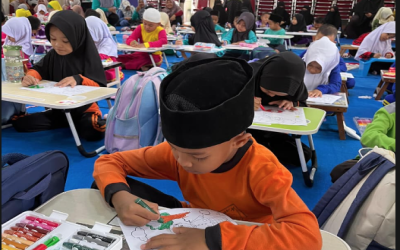 RAUDHATUL ATHFAL SE-KABUPATEN KUANTAN SINGINGI MERIAHKAN LOMBA MEWARNAI HAB KEMENAG